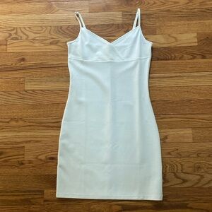 white mini dress